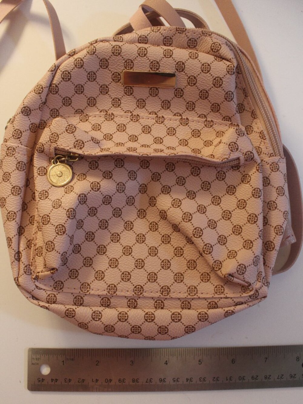 Blush Pink Medallion Print Mini Backpack OO